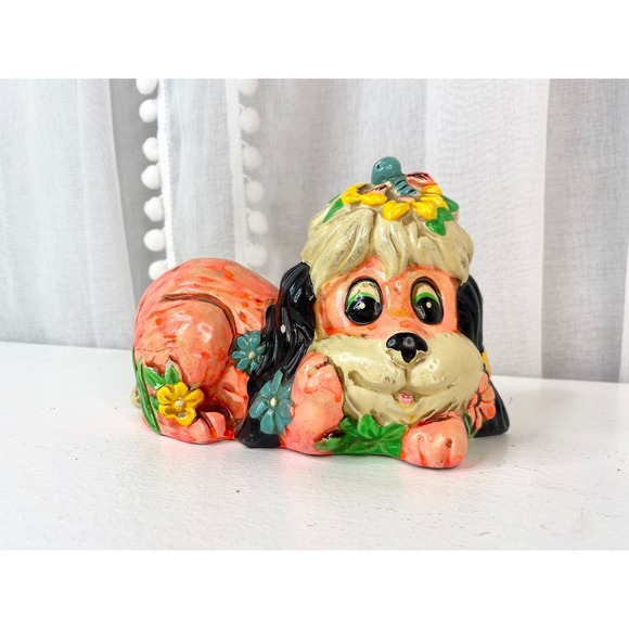 Other - Vintage 1967 Holiday Fair Chalkware Dog Coin Bank